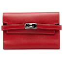Hermes Red Medium Epsom Kelly Depliant Wallet - Hermès