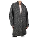 Grey single-button wool-blend coat - size UK 8 - Isabel Marant Etoile