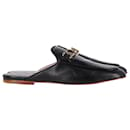 Flache Mules von Tod's aus schwarzem Leder