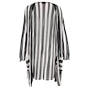 Missoni Striped Long Cardigan in Black and White Rayon