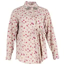Camisa Chloé de rayas florales de algodón multicolor