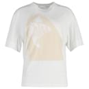 T-shirt Chloé con stampa logo in cotone bianco