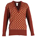 Chloé Metallic Intarsia Blend Sweater in Brown Wool