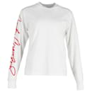 RÉ/Done x Cindy Crawford Sweat-shirt à col rond en coton crème - Re/Done