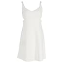 Mini-robe tricotée Theory en viscose blanche