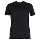 Prada klassisches T-Shirt mit Rundhalsausschnitt aus schwarzer Baumwolle