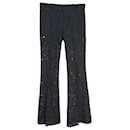 Gucci Lace Flared Pants in Black Cotton
