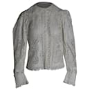 Ulla Johnson Anabella Lace Long-Sleeve Blouse in White Cotton