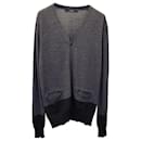 Givenchy Button-Front Cardigan in Dark Grey Wool