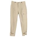 Chloé Canvas Tapered Pants in Khaki Cotton