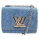 LOUIS VUITTON TWIST PM BANDOULIERE EPI LEATHER BLUE PURSE HAND BAG - Louis Vuitton