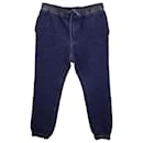 Sacai Track Pants in Navy Blue Cotton 