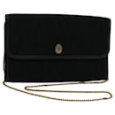 Christian Dior Trotter Canvas Chain Shoulder Bag Black Auth 50481