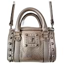 Superbe petit sac en python couleur or de marque Versace - Gianni Versace
