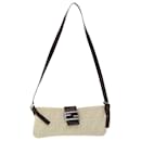 FENDI Zucca Canvas Mamma Baguette Shoulder Bag Beige Auth 51888 - Fendi