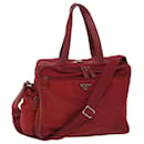 PRADA Boston Tasche aus Nylon 2Weg Rot Auth 51471 - Prada