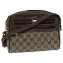 GUCCI GG Canvas Web Sherry Line Shoulder Bag Beige Red Green Auth yk8226 - Gucci