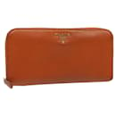 PRADA Long Wallet Safiano leather Orange Auth 51338 - Prada