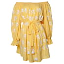 Eleven March, Midi embroidered dress in yellow - Autre Marque