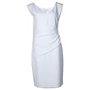 Diane von Furstenberg, vestido branco drapeado - Autre Marque