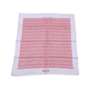 Vintage weiß rosa GG Baumwolle Halstuch Einstecktuch - Gucci