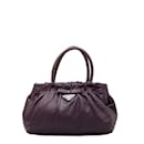 Leather Bow Handbag - Prada
