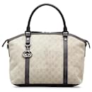 Gucci Brown GG Canvas Charm Dome Satchel