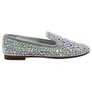 Giuseppe Zanotti Studded Smoking Slippers in Grey Suede