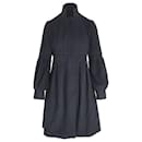 Diane Von Furstenberg Dress Coat in Black Wool