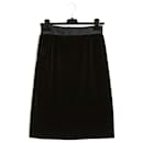 Chanel 90s Black Velvet Skirt FR36/38