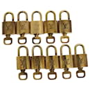 Louis Vuitton padlock 10Set Gold Tone LV Auth 51365