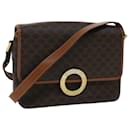 CELINE Macadam Canvas Shoulder Bag PVC Leather Brown Auth 50775 - Céline
