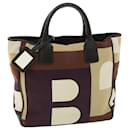 BALLY Tote Bag Canvas Brown Auth bs7659 - Bally