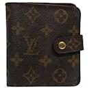 LOUIS VUITTON Monogram Portefeuille zippé compact M61667 Auth LV 51588 - Louis Vuitton