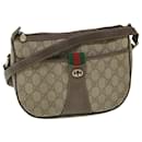 GUCCI GG Canvas Web Sherry Line Shoulder Bag Beige Red 89.02.032 Auth bs7525 - Gucci