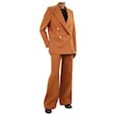 Orange double-breasted blazer and trousers set- size EU 34 - Acne