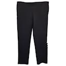 The Row Side Button Pants in Black Virgin Wool - The row