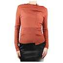 Top transparent col montant rouge - taille M - Rejina Pyo