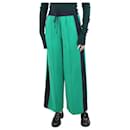 Green side-stripe trousers - size UK 8 - Autre Marque