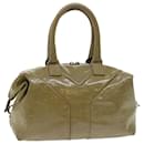 SAINT LAURENT Easy Boston Bag Patent leather Beige 208315 auth 50603 - Saint Laurent