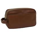 BALENCIAGA Clutch Bag Leather Brown Auth bs7730 - Balenciaga