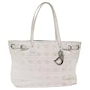 Christian Dior Canage Cabas Toile Enduite Blanc 01-B0-0191 Auth bs7445