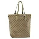 GUCCI GG Crystal Canvas Tote Bag Coated Canvas Beige Gold Tone Auth 51846 - Gucci