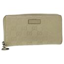 GUCCI GG Canvas Guccissima Long Wallet Beige 224246 auth 51375