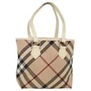 BURBERRY Nova Check Tote Bag Cuir PVC Beige Authentique 51455 - Burberry