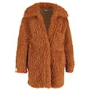 Stella McCartney Shearling Josephine Coat In Brown Faux Fur - Stella Mc Cartney