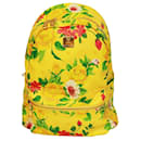 MCM Paradiso Limited edition 2014 Yellow Visetos Floral Canvas Leather Backpack