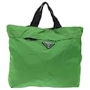 PRADA Hand Bag Nylon Green 1ARA13 Auth yk8208 - Prada