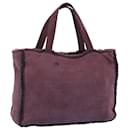CHANEL Hand Bag Mouton Purple CC Auth bs7682 - Chanel