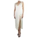 Cream sleeveless slit dress - size UK 12 - Autre Marque